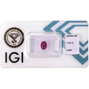 Jewellery - Rubino ovale sfaccettato ct. 0,90,con certificato ...
