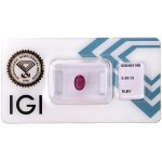Jewellery - Faceted oval ruby ct. 0.90,with certificate ...