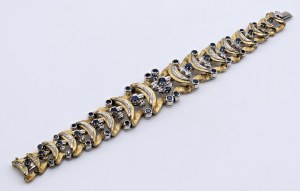 Jewellery - Yellow gold bracelet with sapphires and small diamonds...