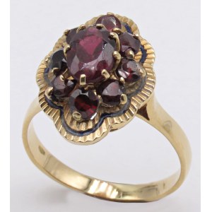 Jewellery - Anello oro rosa e granati misura 14. gr.4,74...