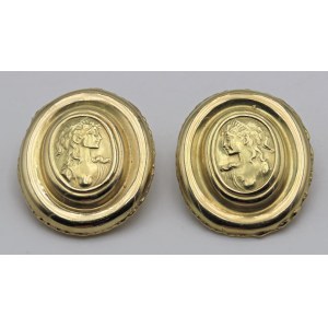 Jewellery - Paio di orecchini stampati in oro giallo. gr.9,55...