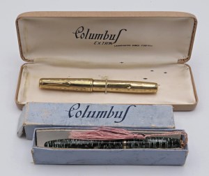 Pens - COLUMBUS. Lot of 2 fountain pens. Bodies in.