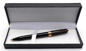 Pens - S.T. DUPONT. Ballpoint pen. Black resin body c...