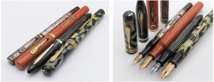 Pens - WATERMAN. Lot of 7 fountain pens plus 2 She...