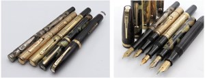 Pens - WATERMAN. Lot of 7 fountain pens plus 2 She...