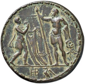 Greek coins - MEDALS IN THE HAND OF ANCIENT Hercules. Medal...