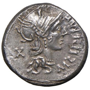 Roman coins Republic - Cipia - M. Cipius M. f. - Denario (115-114 a.C.) T...