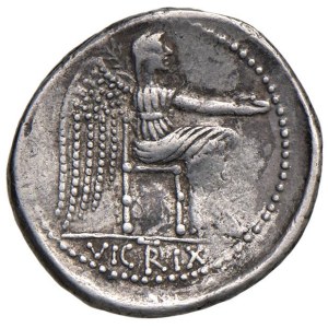 Roman coins Republic - Porcia - M. Cato - Denario (110-109 a.C.) Testa de...