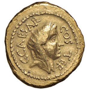 Roman coins Republic - Cesare († 44 a.C.) Aureo (46 a.C.) Busto velato a ...
