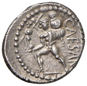Roman coins Republic - Caesar (+ 44 BC) Denarius (African mint, 47-46 ...