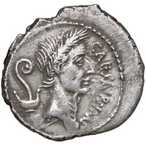 Roman coins Republic - Cesare (+ 44 a.C.) Denario - Testa laureata a d. -...