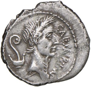 Roman coins Republic - Caesar (+ 44 B.C.) Denarius - Laureate head to d. -...