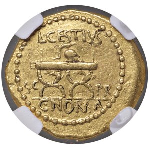 Roman coins Republic - Lucius Cestius e Caius Norbanus - Aureo (43 a.C.) ...