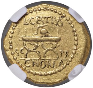 Roman coins Republic - Lucius Cestius and Caius Norbanus - Aureus (43 BC) ...