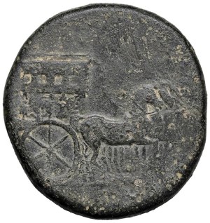 Roman coins Empire - Tiberius (14-37) Sestertius - Carpentum a d. - R/ SC...