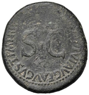 Roman coins Empire - Tiberius (14-37) Sestertius - Carpentum a d. - R/ SC...