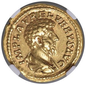 Roman coins Empire - Lucius Verus (161-169) Aureus - Bust to r. - R/ Marcus...