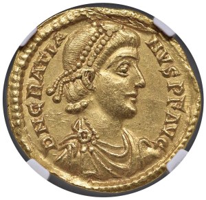 Roman coins Empire - Gratianus (367-383) Solid (Mediolanum?) Bust diad...