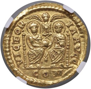 Roman coins Empire - Gratianus (367-383) Solid (Mediolanum?) Bust diad...