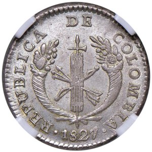Foreign coins - COLOMBIA Gran Colombia (1819-1831) Real 1827 B RR ...