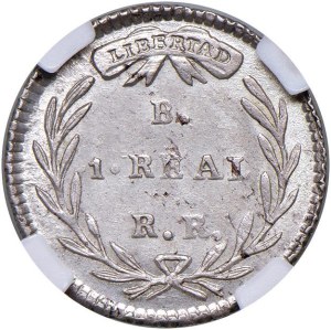 Foreign coins - COLOMBIA Gran Colombia (1819-1831) Real 1827 B RR ...