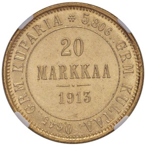 Foreign coins - FINLANDIA Nicola II (1894-1917) 20 Markkaa 1913 S ...