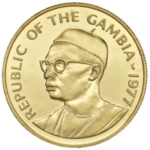 Foreign coins - GAMBIA 500 Dalasis 1977 - AU (g 33,43 - tit. 967,5...