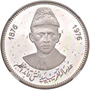Foreign coins - PAKISTAN 100 Rupie 1976 - KM 41 AG 100° anniversar...