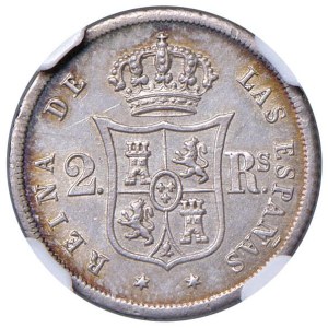 Foreign coins - SPAIN Isabella II (1833-1868) 2 Reales 1859 Mothers...