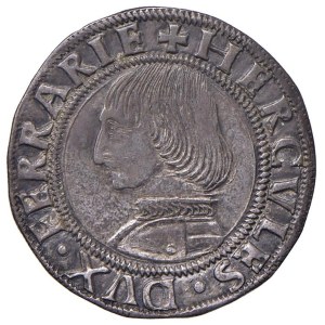 Italian coins - FERRARA Ercole I d'Este (1471-1505) Grossone - MIR...