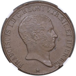 Italian coins - NAPLES Francis I (1825-1830) 10 Tornesi 1825 - M...