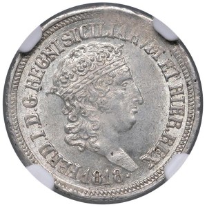 Italian coins - NAPOLI Ferdinando I (1816-1825) Carlino 1818 - Mag...