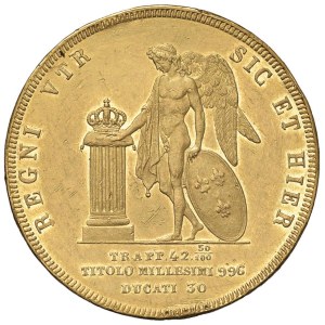 Italian coins - NAPLES Ferdinand II (1831-1859) 30 Ducati 1845 - ...