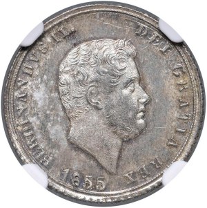 Italian coins - NAPLES Ferdinand II (1830-1859) Carlino 1855 - Ma...