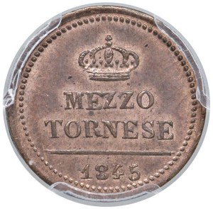 Italian coins - NAPLES Ferdinand II (1830-1859) Half tornese 184...