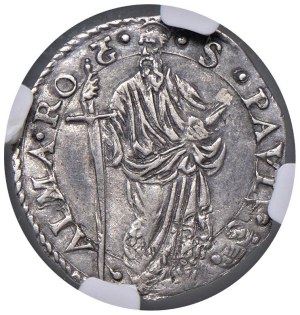 Papal coins - Paul III (1534-1549) Grosso - Munt. 65 AG In slab...