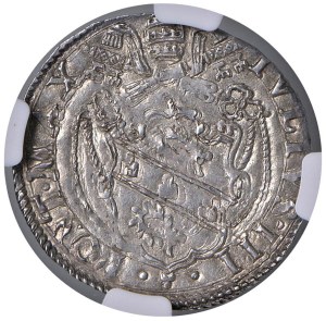 Papal coins - Julius III (1550-1555) Julius - Munt. 21 AG In sla...