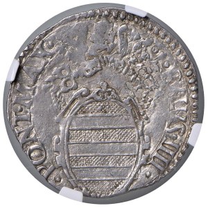 Papal coins - Paolo IV (1555-1559) Ancona - Giulio - Munt. 43 AG...