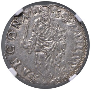Papal coins - Paolo IV (1555-1559) Ancona - Giulio - Munt. 43 AG...