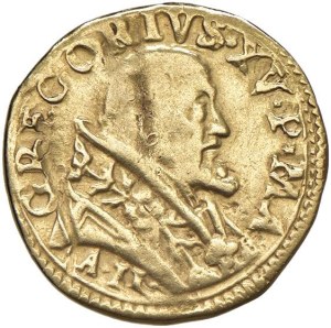 Papal coins - Gregory XV (1621-1623) Golden shield An. II - Munt....