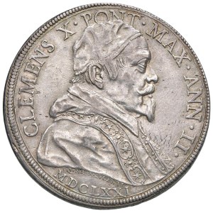 Papal coins - Clemente X (1670-1676) Piastra 1671 A. II - Munt. ...
