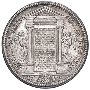 Papal coins - Clement X (1670-1676) Testone 1675 Jubilee, Port...