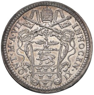 Papal coins - Innocent XI (1676-1689) Half plate A. VII - Mu...