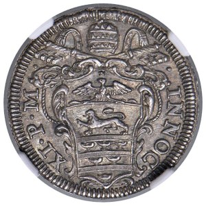 Papal coins - Innocent XI (1676-1689) Grosso - Munt. 185 AG Bel...
