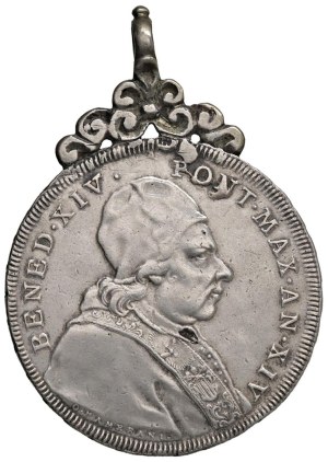 Papal coins - Benedict XIV (1740-1758) Shield 1754 A. XIV - Munt...