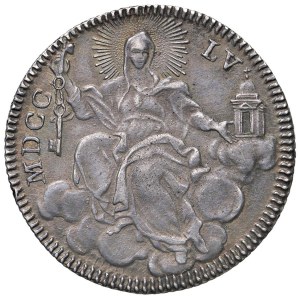 Papal coins - Benedict XIV (1740-1758) Fifth of shield 1755 A. ...