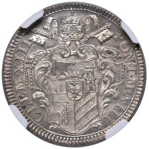 Papal coins - Clemente XIII (1758-1769) Giulio 1760 A. III - Mun...