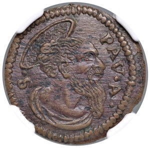 Papal coins - Clement XIII (1758-1769) Gubbio - Quattrino - Mun...