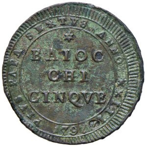 Papal coins - Pio VI (1775-1799) Madonnina 1797 A. XXIII - Nomis...