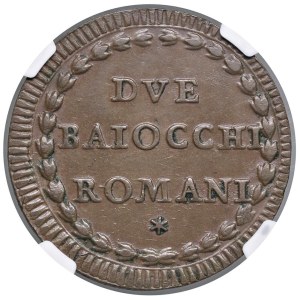 Papal coins - Pio VI (1774-1799) 2 Baiocchi A. XVIII - Munt. 110...
